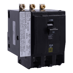 Schneider Electric Thermal Magnetic Circuit Breaker; 3-Pole; 60A; 240VAC; Lever; Box Lug Terminal; UL 489